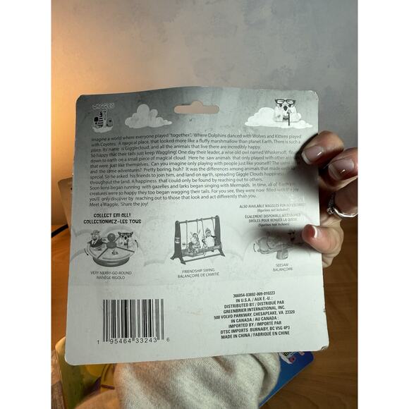 Waggles Set Of 3 New In Package Playground Owl Donkey - Picture 9 of 9